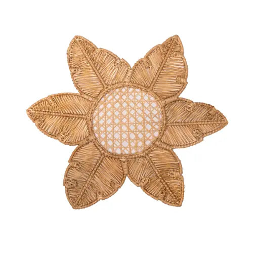 Rattan Wicker Placemats (Flower)