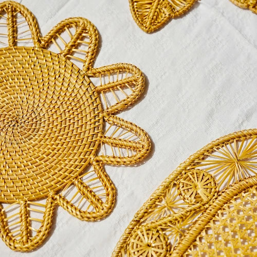 Rattan Wicker Placemats (Sun)