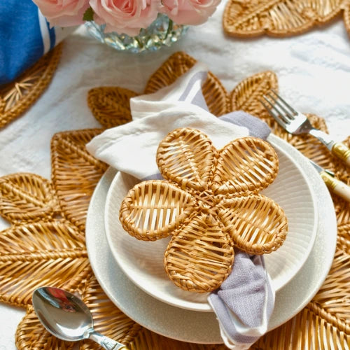 Rattan Napkin Rings (Flower)