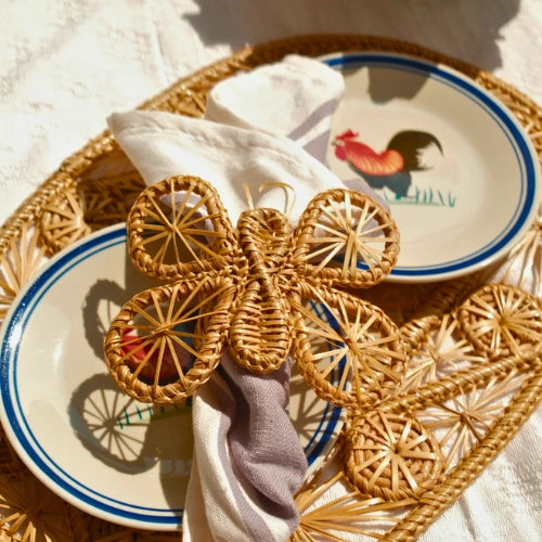 Rattan Napkin Rings (Bee)