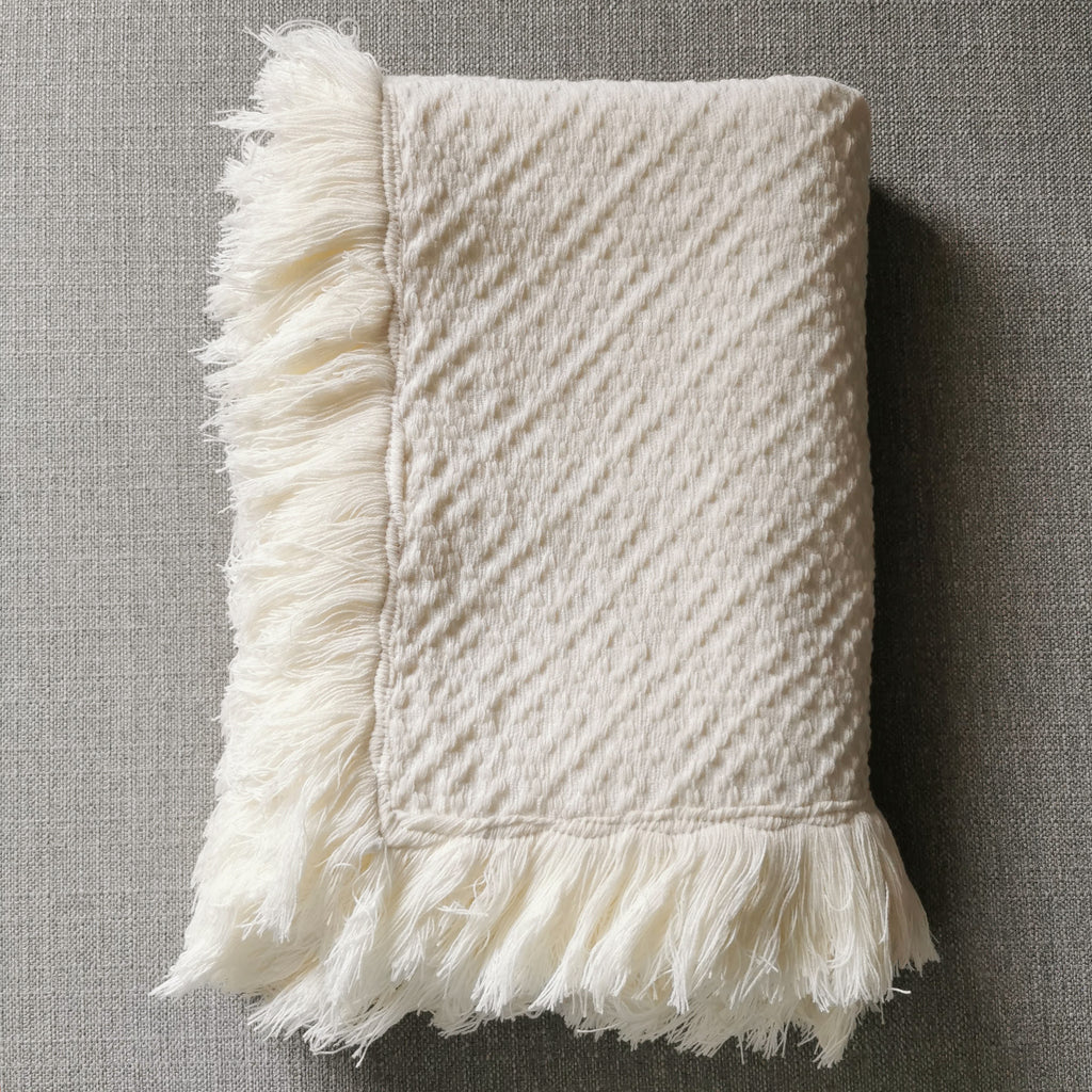 Bayanihan Throw Blanket (Cream)